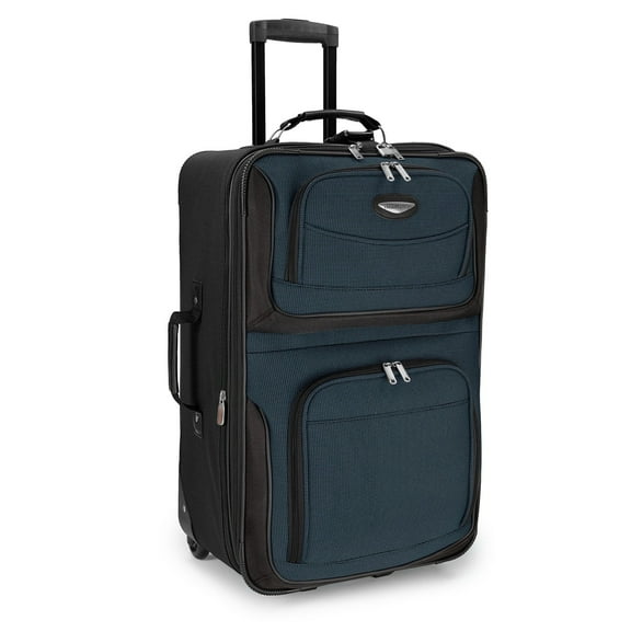 Travel Select Amsterdam Expandable Rolling Upright Luggage, Navy, 25" Checked Medium