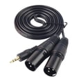 thumbnail image 2 of Cable de audio auxiliar estéreo XLR macho doble a 3,5 mm, no balanceado, XLR macho doble a TRS de 1/8 de pulgada, 1,5 m, 2 of 8