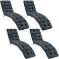 thumbnail image 1 of Gymax Set of 4 73'' Lounge Chaise Cushion Padded Recliner Cushion Grey, 1 of 10