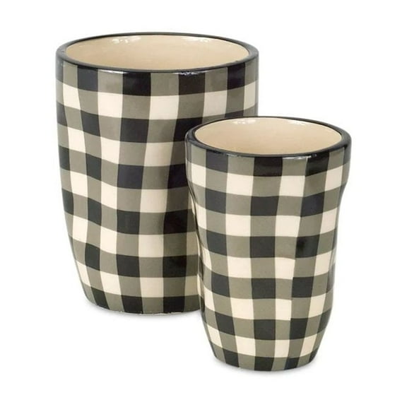 HomeRoots Beige Set Of Six Dolomite 1.66234 Ounce Round Pot Planter