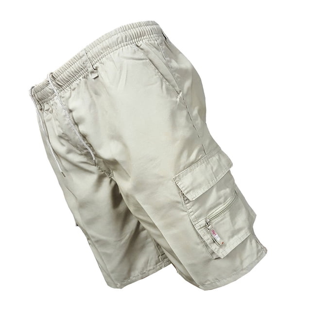 Guardurnaity Pantalones cortos deportivos Hombres Pantalones sueltos casuales Verano Hombres Pantalones cortos de trabajo casuales Prendas para la parte inferior del cuerpo blanco beis XXL