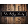 thumbnail image 2 of Established Date Sign, Custom Family Name Sign, Wedding Sign, Engagement Aluminum Sign - 4x18 inches, 2 of 4