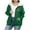 Green, variant on Bovxnpu Women's Winter Faux Furs Coats Long Sleeve Zip Up Fleece Jacket Casual Trendy Outerwear Women's Christmas Fashion Plus Size Solid Color Zip Hooded Fleece Sweatshirt Jacket