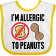 thumbnail image 3 of Inktastic Im Allergic to Peanuts Food Allergy Awareness Boys or Girls Baby Bib, 3 of 4