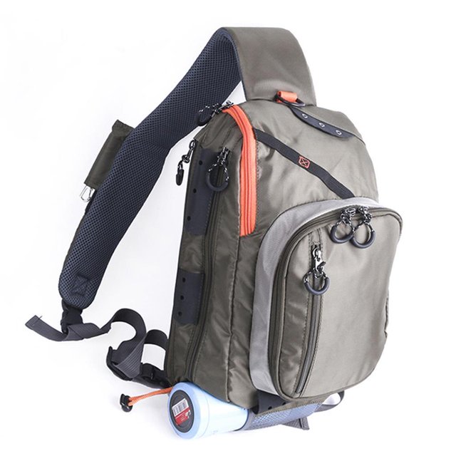 Bolsa de pecho desmontable Bolsa capacidad Pesca con mosca aire libre para Soledad La bolsa de pesca con mosca de la honda del morral