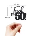 thumbnail image 2 of Fiesta de 50 cumpleaños de Cake Topper Veegood Black Glitter, 2 of 4