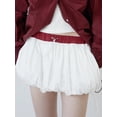thumbnail image 5 of Yunliwuli Women Mini Skirt, Elastic Waist Contrast Color Drawstring Summer Skirt Streetwear for Casual Daily, 5 of 10