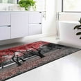 thumbnail image 3 of Tree Rugs, Office Decor Rugs, Step Rug, Trees With Red Flowers Rugs, Office Rug, Area Rug, Landscape Rug, Red Rugs, Indoor Rug, Large Rugs, 2.6'x6.5' - 80x200 cm, 3 of 8