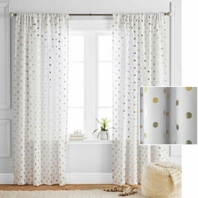 Driftaway Ellie White Voile Sheer Window Curtains Embroidered