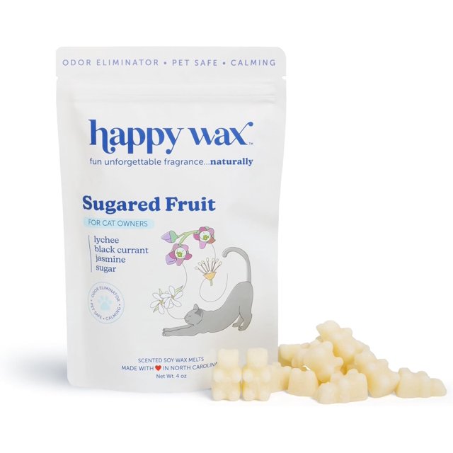 CZCPP-sucre Cires Parfumées aux Fruits pour Propriétaires de Chats – Élimination des Odeurs, Apaisant, Sans Danger pour les Animaux, Non Toxique, Parfait pour Utiliser des Chauffe-Cires - Sachet de 4 oz