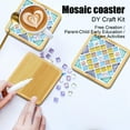 thumbnail image 3 of DIY Mosaic Tile Craft Kit for Wooden Cup Mats – Mixed Color 6ml Mosaic Supplies, Handmade Creative Pack for Home Decor, Gift Making Kit for Adults Art Projects & Custom Coasters, 3.54*3.54in, D, 3 of 6