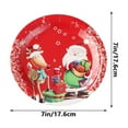 thumbnail image 3 of Btomtd Christmas Party Paper Plates 7" with Painted for Holiday Events 10 Count, Disposable Plates with Water Proof and Oil Draining Features, Thickened Sturdy Pulp Tableware, D, 3 of 6