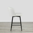 thumbnail image 4 of CHITA 27" Swivel Upholstered Counter Bar Stools with Back & Metal Legs Set of 2,Fabric in White, 4 of 6