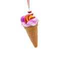thumbnail image 1 of Adorno navideño colgante de cono de helado, accesorio fotográfico coleccionable, manualidades, decoración de postres. Púrpura, 1 of 9