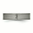 thumbnail image 3 of Bague Confort en Titane Poli Rainuré CZ Taille 9.5, 3 of 7