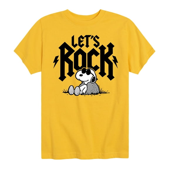 Peanuts - Lets Rock - Toddler And Youth Short Sleeve Graphic T-Shirt