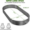 thumbnail image 3 of 8×4×1 ft Galvanized Raised Garden Bed Kit，Raised Garden Boxes Outdoor, Oval Metal Raised Garden Beds for Vegetables,grey, 3 of 11