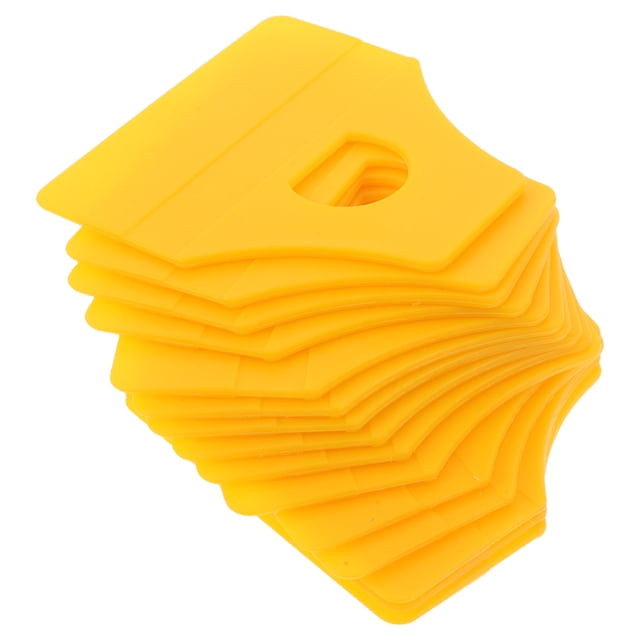 Raindrops 15Pcs Professional Yellow Plastic Body Filler Spreader for Car Wraps and Decal Application