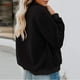 thumbnail image 5 of Chaquetas y abrigos casuales de manga larga sin capucha Suéter de terciopelo de moda de color sólido para mujer Chaqueta/chaqueta casual con capucha de manga larga Chaqueta/chaqueta casual con capucha, 5 of 6