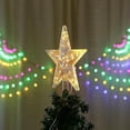 thumbnail image 4 of Copa del árbol de Navidad con 10 LED con enchufe - Copa del árbol de Navidad iluminada en blanco cálido - Copa del árbol de Navidad con forma de estrella, 4 of 5