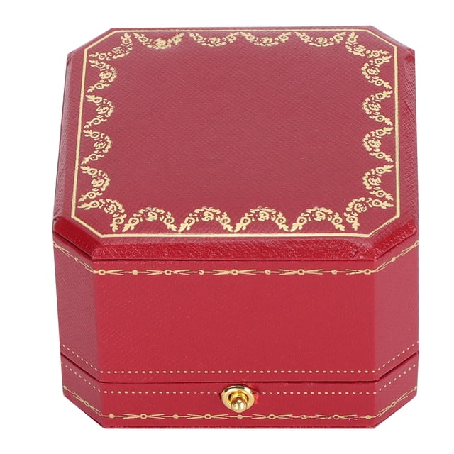 Ring Box, Composite Material Exquisite Single Ring Case Wear Resistant Elegant For Proposal For Gift Red