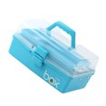 thumbnail image 3 of EeaseMX Caja médica multicapa para el hogar, botiquín portátil de primeros auxilios, caja de almacenamiento de emergencia (azul cielo, talla S), 3 of 7