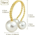 thumbnail image 2 of Naler Pearl Napkin Rings Set of 12, Gold Napkin Ring Holders for Party Wedding Dinning Table Decor, 2 of 8