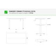 thumbnail image 7 of FEZIBO Crank Adjustable Height Standing Desk with Handle and Splice Board, Black Finish,55", 7 of 7