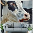 thumbnail image 4 of BCIIG Cow with Bell Tapestry Wall Hanging Unique Style Graphic Tapestries Home Wall Decor Art for Living Room Bedroom Apartment Farmhouse Dorm 40x30inch, 4 of 6