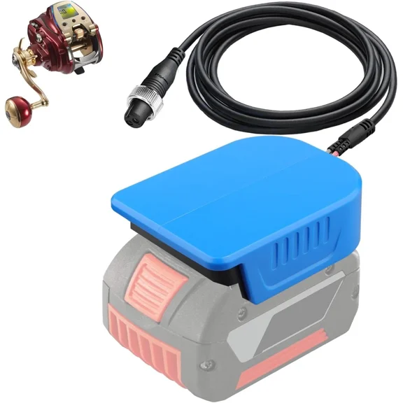 Electric Fishing Reel Batterty Adapter for Bosch 18V GBA Work for Shimano 14.4V