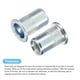 thumbnail image 4 of M8 Rivet Nuts, 100pcs Zinc Plated Carbon Steel Knurled Flat Head Threaded Insert Nuts for Metal, Plastic, 4 of 4