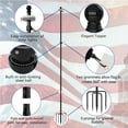 thumbnail image 3 of FIASON 9 FT Black Stainless Steel Tangle-Free Flag Pole Kit, Heavy Duty In-Ground Flagpole with Solar Light & 5-Prong Base for Yard, Garden & Commercial Outdoor Use, No Flag Included, 3 of 11