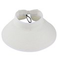thumbnail image 2 of Cheers.US Women Sun Visor Hats Beach - Foldable Roll Up Wide Brim Bowknot Summer Straw Hat Cap Cruise wear for Womens, 2 of 2