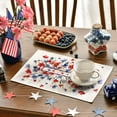thumbnail image 6 of Sm:)e Watercolor Floral Poppy Eucalyptus Summer and 4th of July Placemats Set of 4,Seasonal Summer Washable Kitchen Dining,12 x 18 Inch, 6 of 7