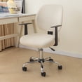 thumbnail image 1 of Nvzi Computer Office Chair Covers Stretch Computer Chair Cover 2 Piece Desk Chair Cover Universal Desk Rotating Chair Slipcovers Protector-White, 1 of 5