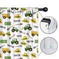 thumbnail image 4 of Blackout Kids Curtains,Cartoon Tractors Hats White Pattern Childrens Insulated Curtains Set Of 2,Bedroom Essentials,Toddler Room Decor 52"x84", 4 of 5