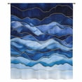 thumbnail image 2 of Navy Blue Ombre Sheer Curtains 84 Inches Long, Modern Moire Abstract Art Luxury Light Filering Curtains, Breathable Simi Curtain Privacy Drapes for Living Room Bedroom Lightweight Window Treatment, 2 of 9
