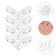 thumbnail image 2 of 15 soportes de esquina de acrílico transparente para cajas, clips de fijación resistentes, sujetadores desmontables, conectores de ángulo transparentes prácticos., 2 of 6