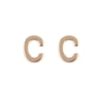 thumbnail image 4 of Time and Tru Goldtone 5pc Crystal Studs Hoop Initial "C"Earring Set, 4 of 7
