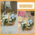 thumbnail image 4 of 2Pcs Small Handheld Flower Basket Woven Basket Mini Handwoven Storage Baskets with Handles, 4 of 9