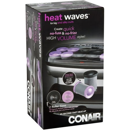 - Conair Heat Waves Jumbo & Super Jumbo Size Hot Rollers 12 ea (Pack of 2)
