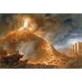 thumbnail image 2 of Fidanza, Francesco 14x11 Black Ornate Wood Framed with Double Matting Museum Art Print Titled - The Eruption of Vesuvius, 1768, 2 of 4