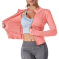 thumbnail image 4 of Clearance under 10$ Sevevn New Long-sleeved Round-neck Zipper Yoga Sun-protective Jacket For Women Early Access Deals Pink M, 4 of 6