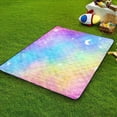 thumbnail image 3 of Rainbow Outdoor Picnic BlanketsStar Sky Waterproof Picnic Blankets 60x80 Inches Large Sandproof Beach Blanket Foldable Outdoor Blanket for Camping on Grass Picnic Mat, 3 of 6
