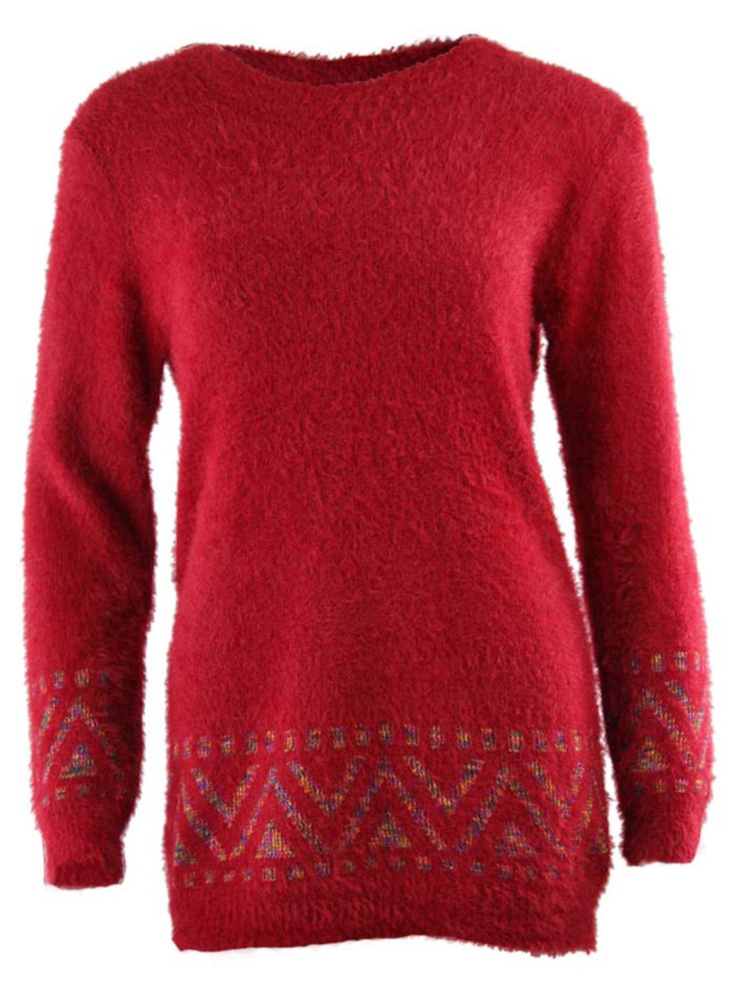 fuzzy pullover sweater walmart