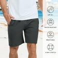 thumbnail image 3 of Men's UPF 50+ 7" Inseam Hiking Shorts with 10 Zipper Pockets Water Resistant Quick Dry Lightweight for Outdoor Fishing, 3 of 8