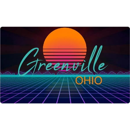 

Greenville Ohio 4 X 2.25-Inch Fridge Magnet Retro Neon Design