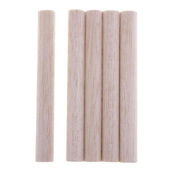 2xBalsa Palo de Sin Terminar DIY Carpintería Artesanía Palo de Modelado 5 Piezas 130 Mm Sunnimix Pasador de madera de balsa