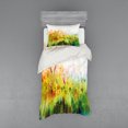 thumbnail image 2 of Ambesonne Floral Bedding Set 4 Pcs, Violet Garden Flower, Queen, Green, 2 of 3