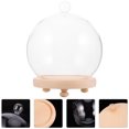 thumbnail image 5 of 1 Set Round Shape Floral Glass Cover Fresh Flower Glass Bell Jar Gift Decoration, 5 of 5